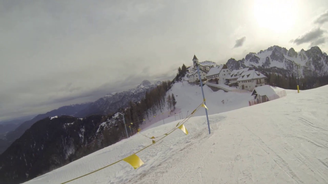 JANUARY 2019, FAST RIDE - MONTE LUSSARI - SUPER G SKI SLOPE 