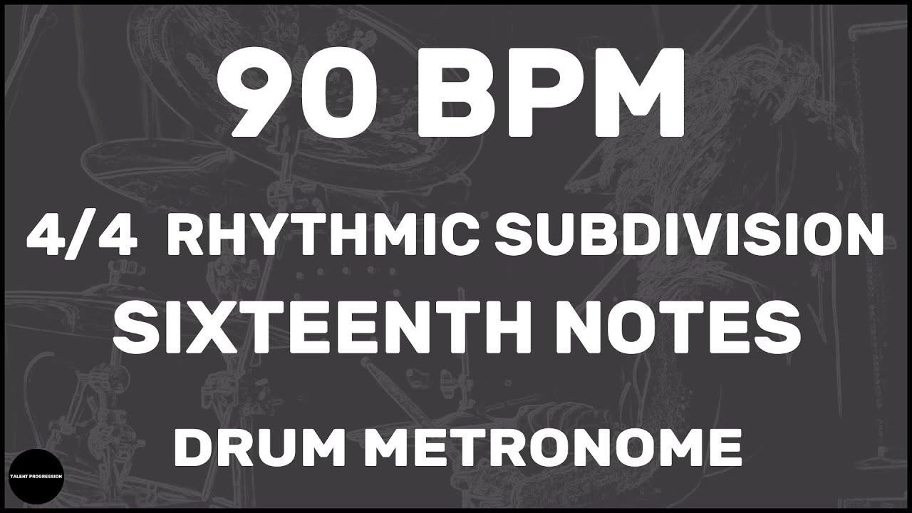 Sixteenth Notes | Drum Metronome Loop | 90 BPM