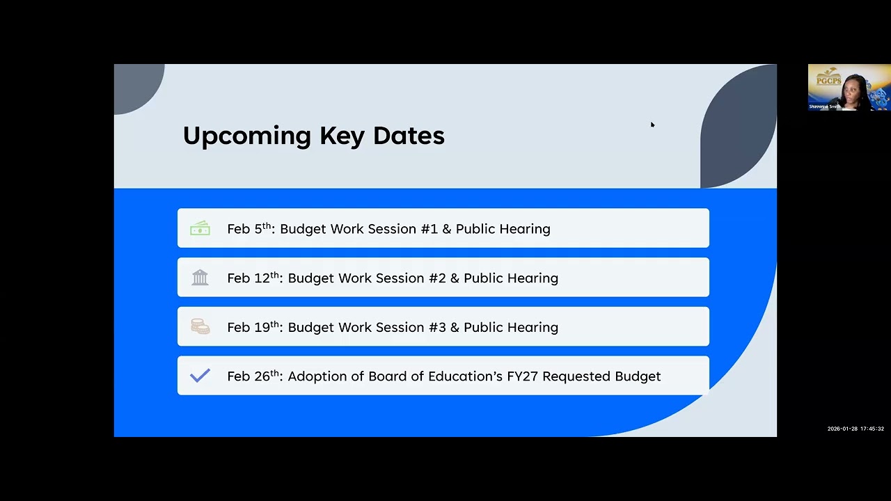 Board of Education Operations, Budget and Fiscal Affairs Committee Meeting January 28, 2025