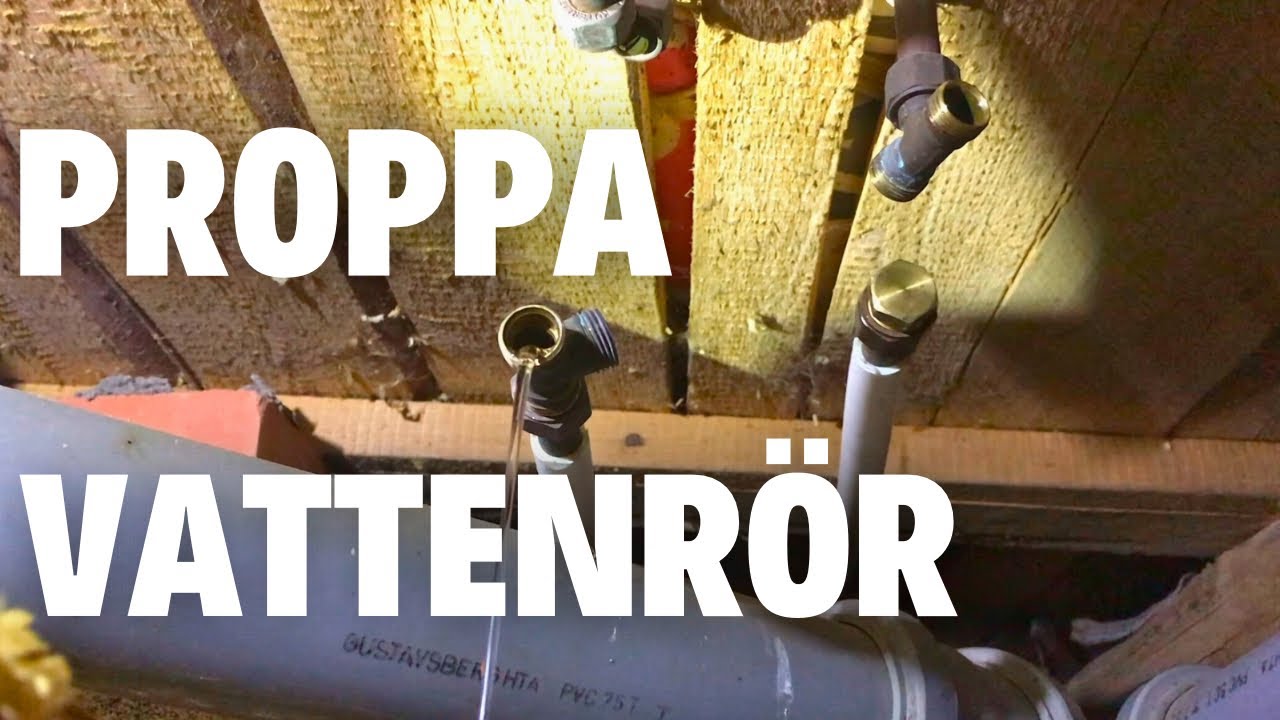 Proppa vattenrör | Koppling och plugg av vatten rör