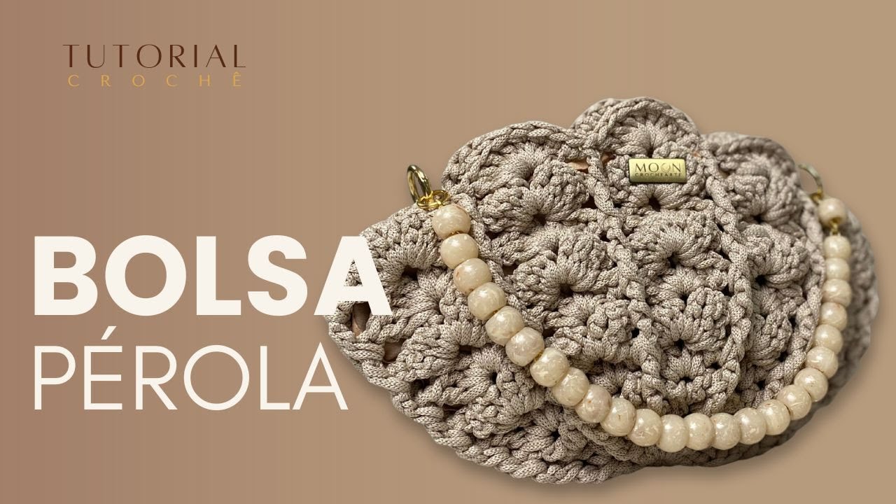 Bolsa CONCHA EM CROCHÊ com pérolas / Shell Bag