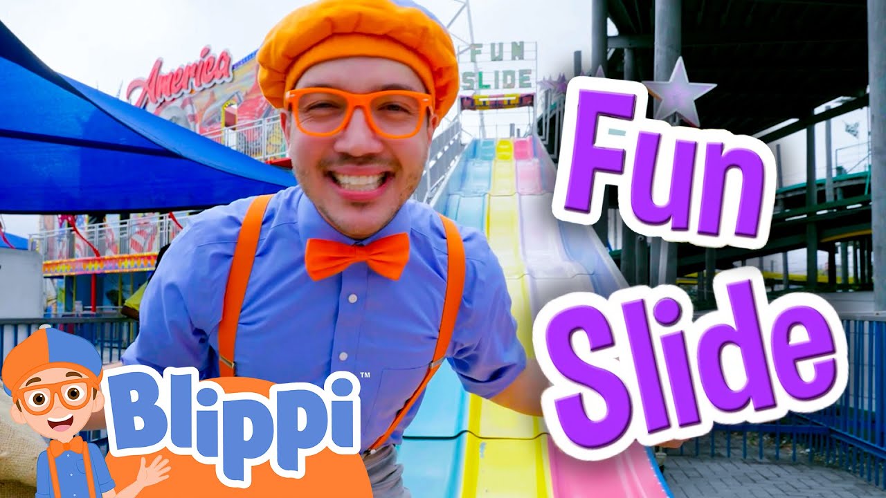 Blippi Rides Roller Coasters At The Fun Spot Theme Park! | Educational Videos For Kids