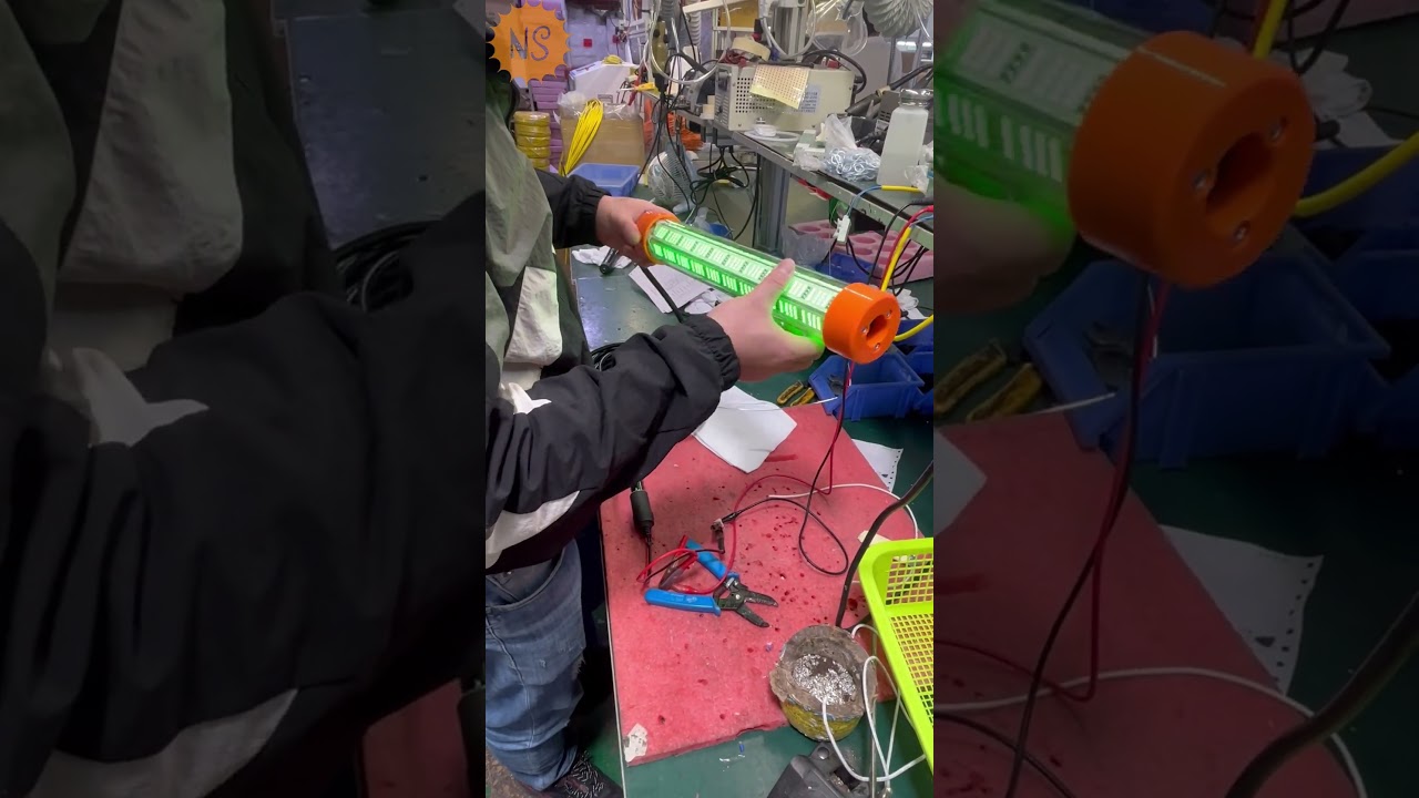 Waterproof process for fishing 🎣 light #led #fishinglight #electrical #manufacturing