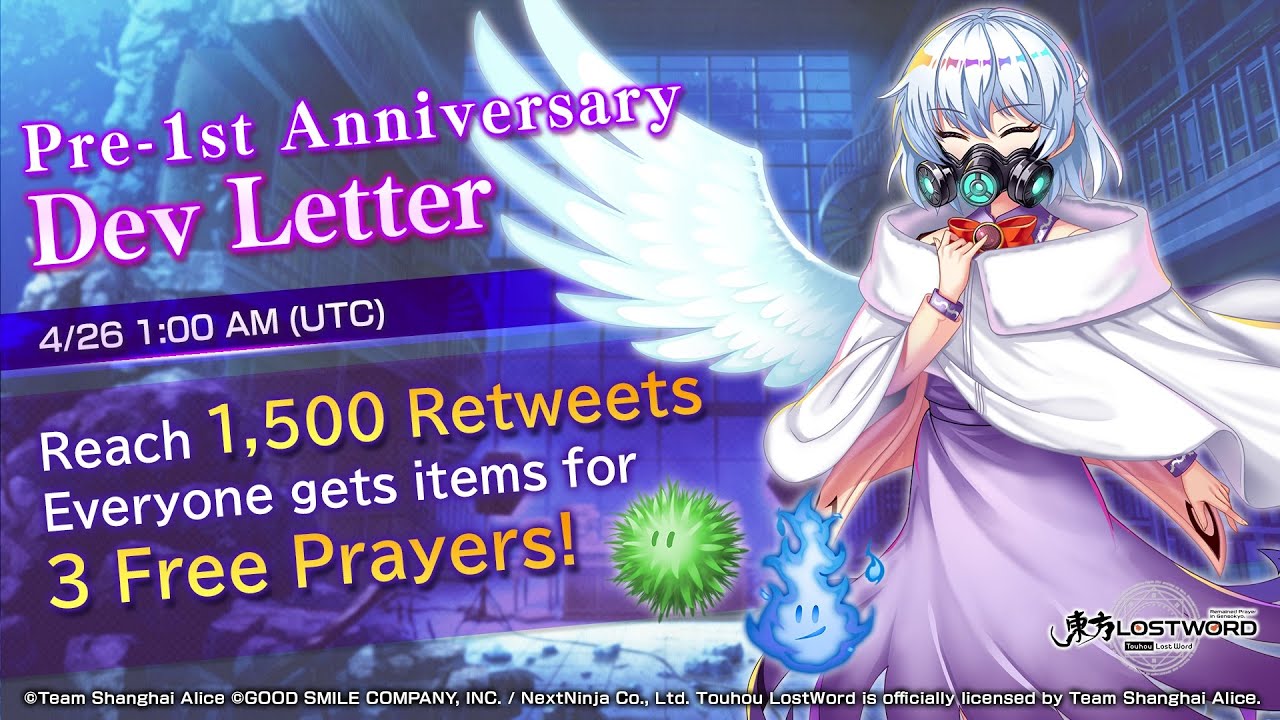 Touhou LostWord - Pre-1st Anniversary Dev Letter #10 (4/26/2022)