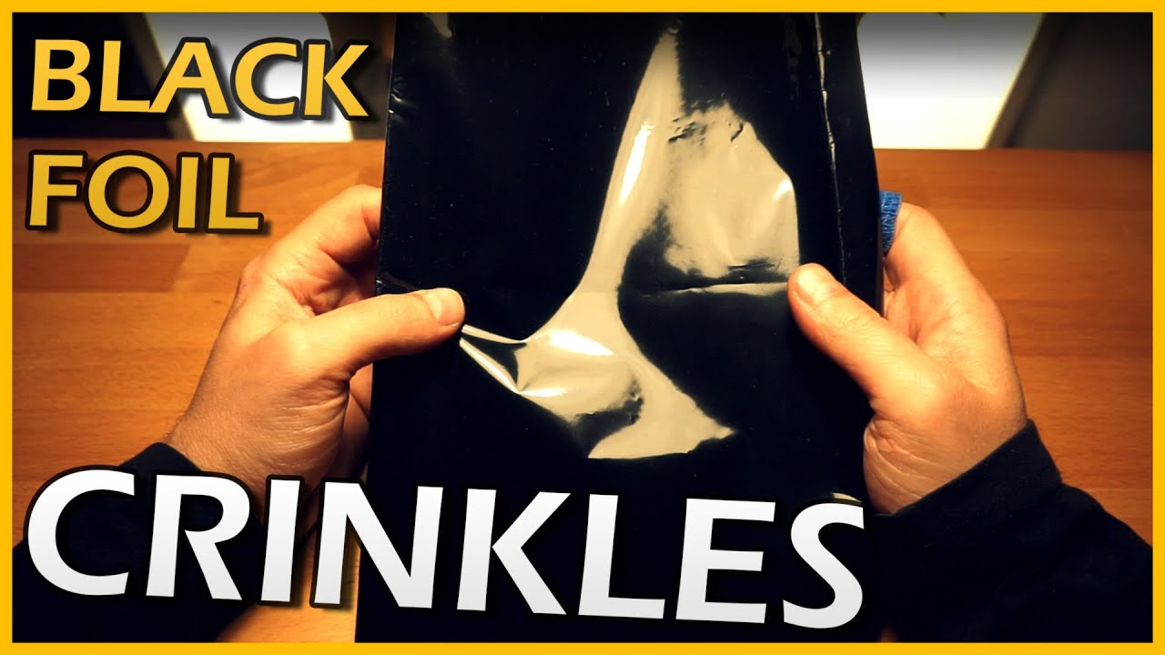 ASMR  • Black Foil Crinkles • *crinkle* *crinkle* for sleep (NO TALKING)