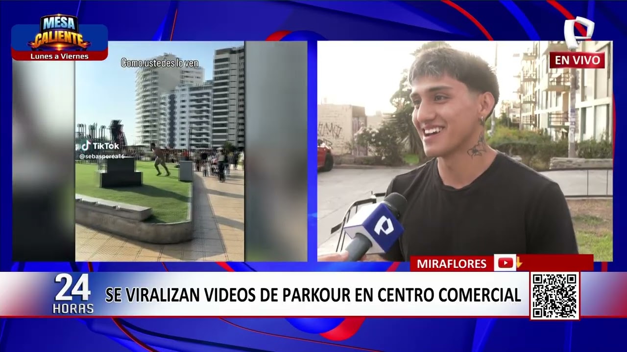 Miraflores: se viralizan video de joven practicando parkour en centro comercial