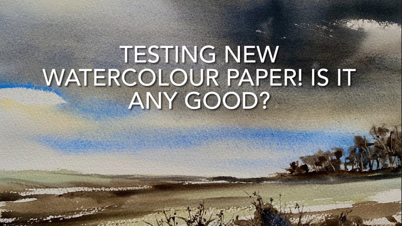 BEGINNERS STORMY SKY Loose WATERCOLOR Landscape Painting Tutorial Watercolour techniques PAPER TEST