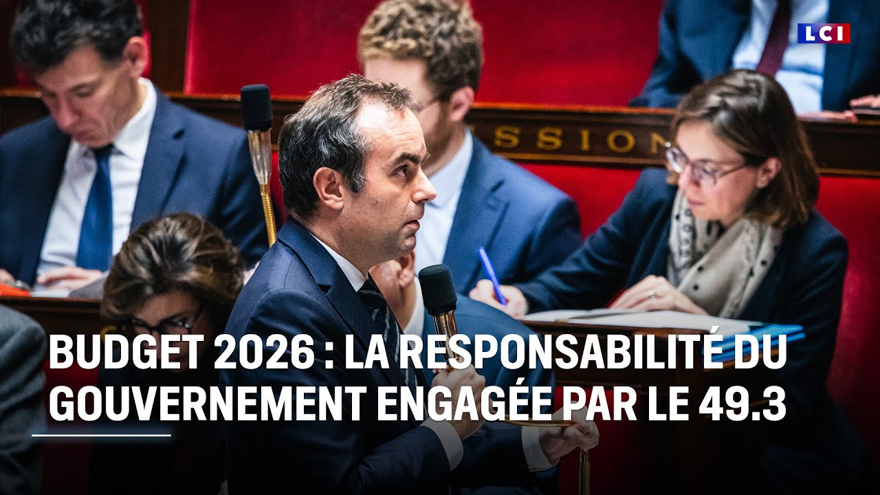 Budget 2026 : Sébastien Lecornu engage par le 49.3 la responsabilité du gouvernement｜LCI