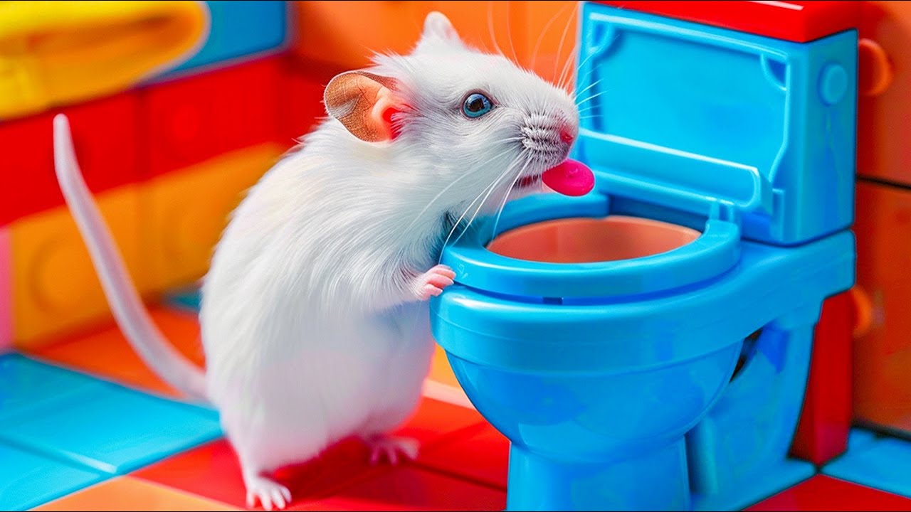 Hamster Escapes from a Prison Maze Using a Toilet | Hamster Maze