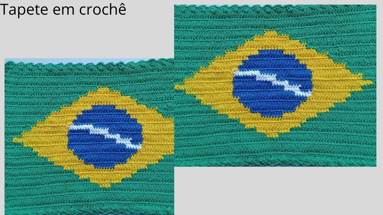 Faça você mesmo você mesmo  lindo tapete com as cores da Bandeira Brasileira passo a passo 1ª parte