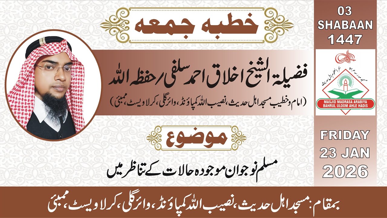 TOPIC-MUSLIM NAUJAWAAN MAUJOODA HAALAAT KE TANAAZUR ME