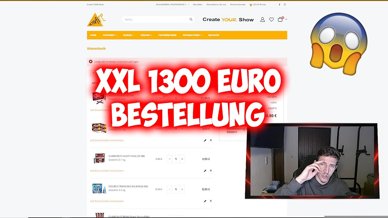 XXL 1300€ Activfire Feuerwerk Online Bestellung 2024/2025😨