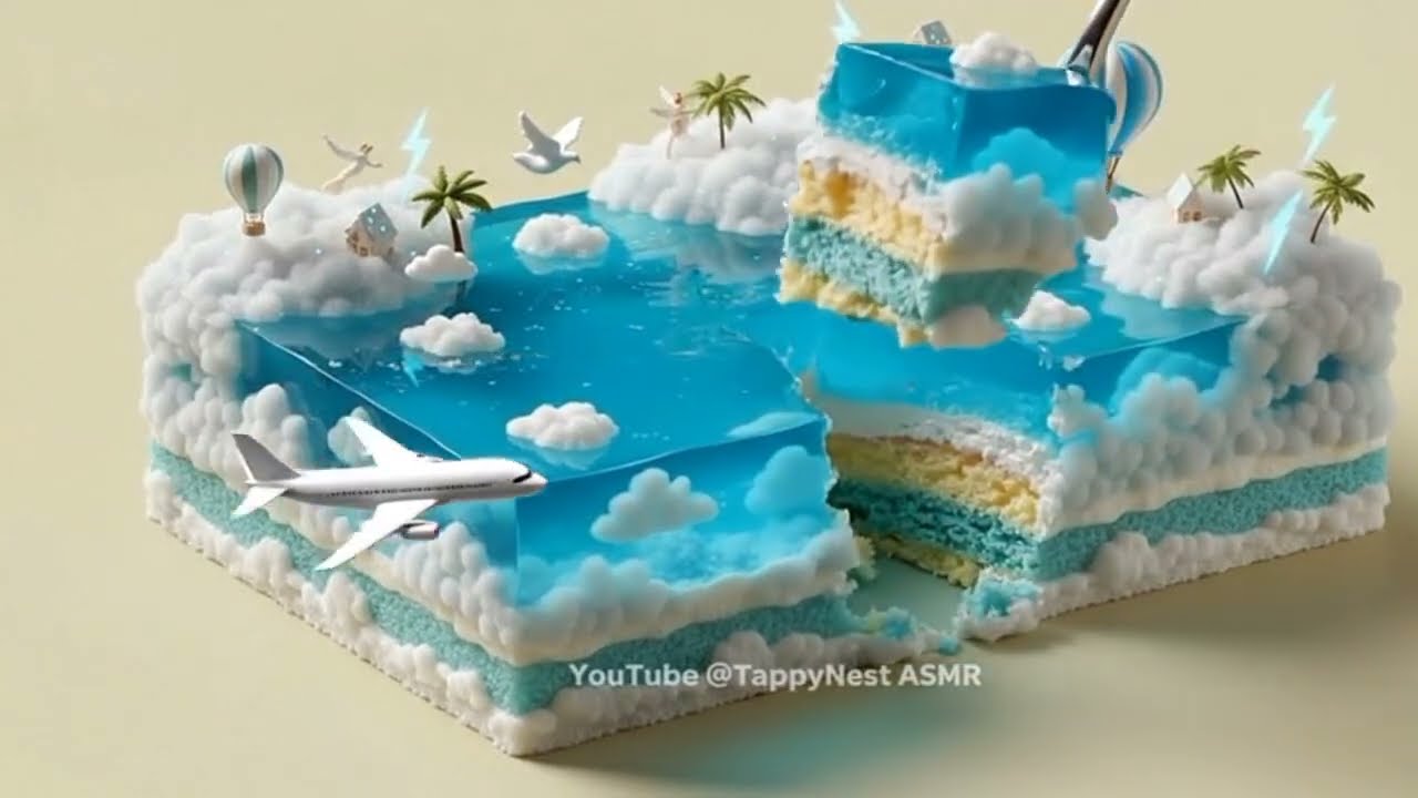 Magical AI Cake Cutting Satisfying | 魔法AI幻想蛋糕切割 | Découpe de Gâteau Magique IA Ultra Satisfaisante