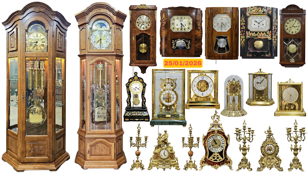 Đồng hồ Tủ 3 buồn Night Off, đồng hồ FFR 10 gong, Atmos 528-8, đồng hồ Skeleton con Cứu, bộ đồng hồ.