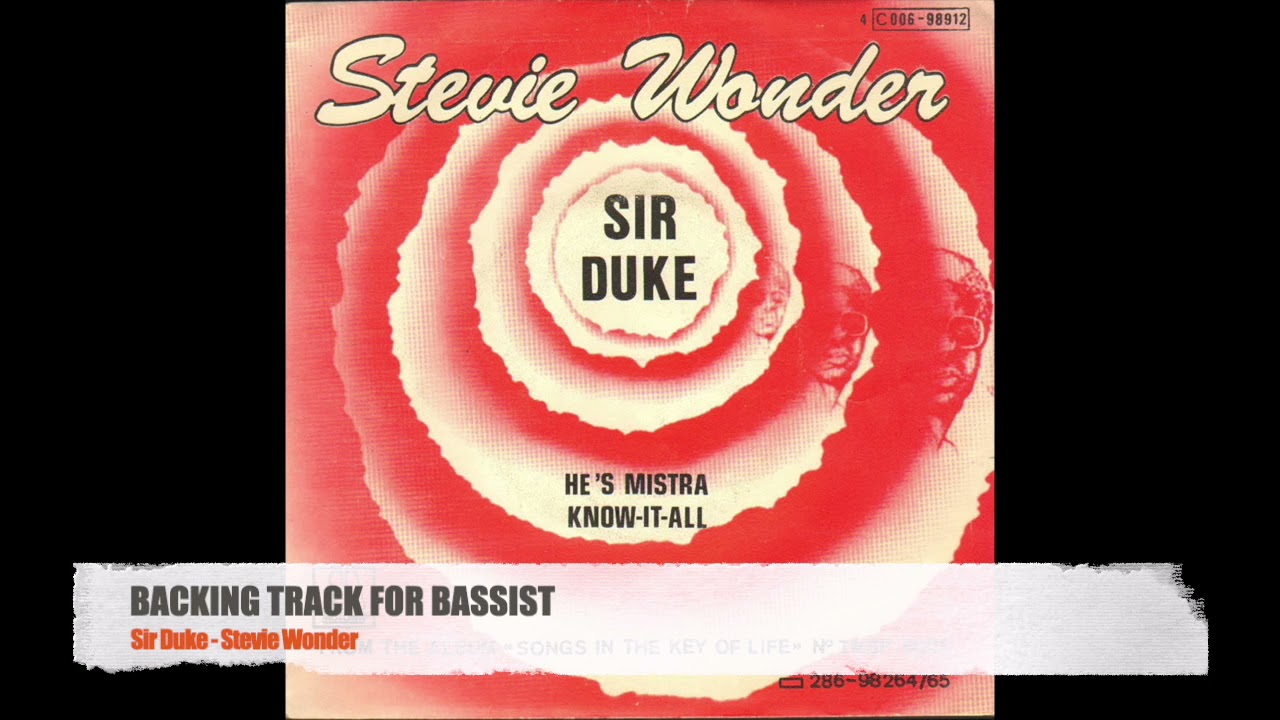 Sir Duke - Stevie Wonder - Bass Backing Track (NO BASS)