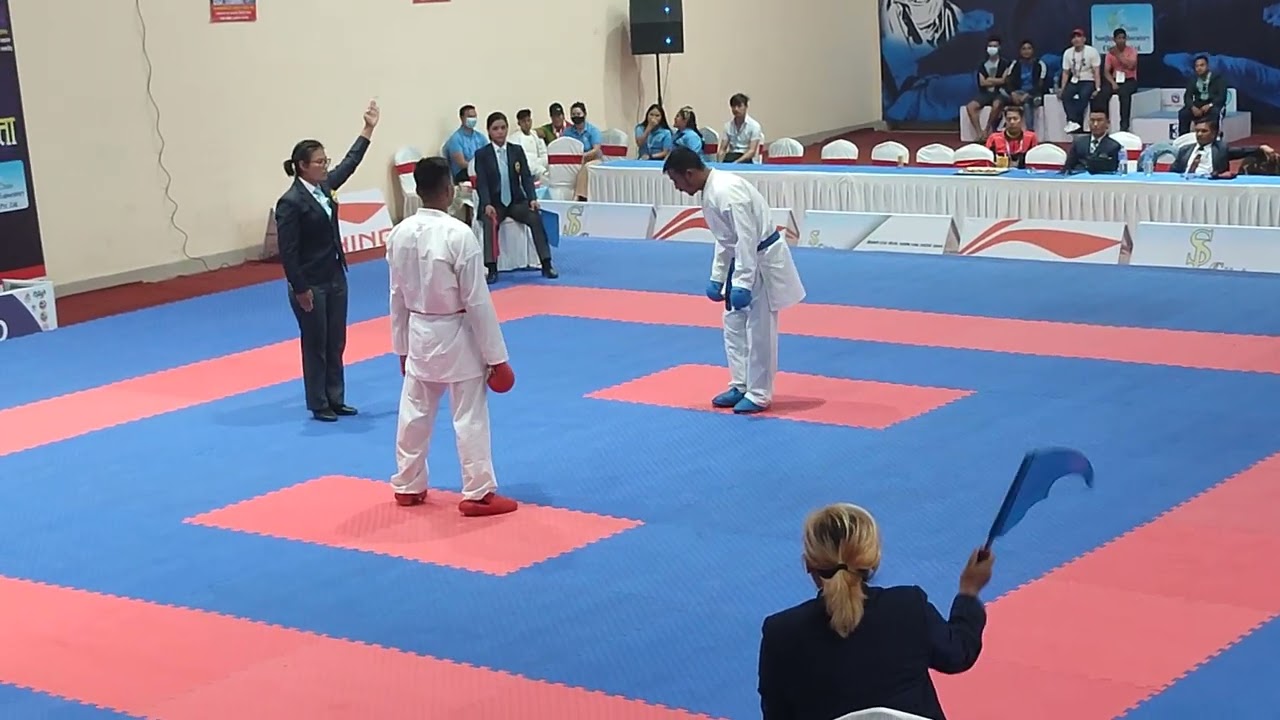 National karate championship 75 kg final bout Ganga majhi (team police) vs Roshan balami (bagmati)😊
