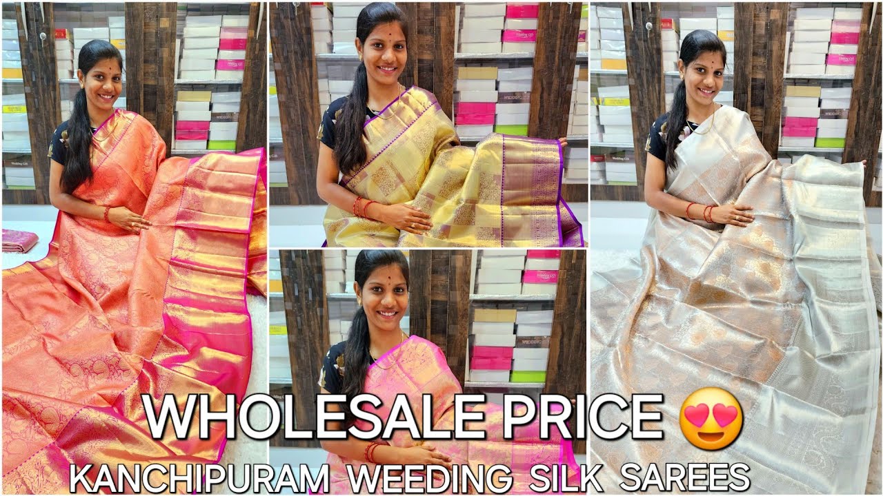 Reception,Engagement,Weeding Kanchipuram Silk Sarees |WhatsApp No.7448587845