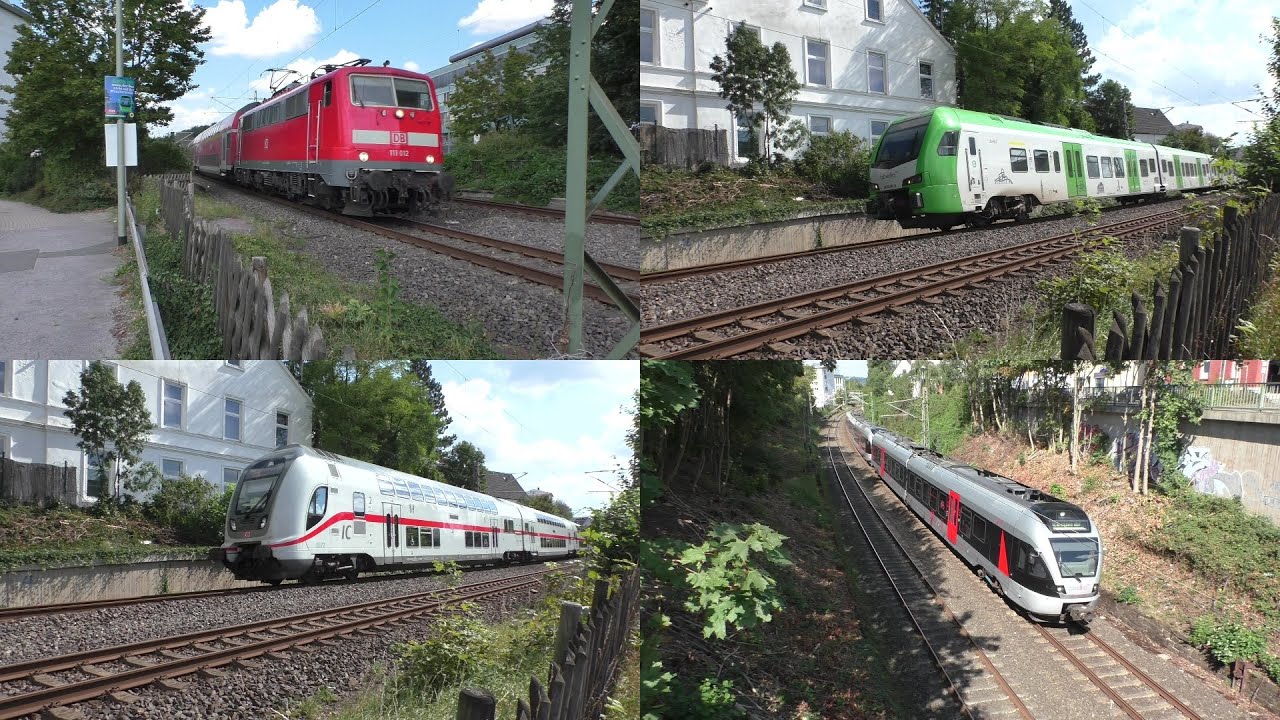 Bahnverkehr in Wetter(Ruhr) mit Br 111 + Dostos, IC2, FLIRT 3XL, Br 427 & 426.1 und S-Bahn