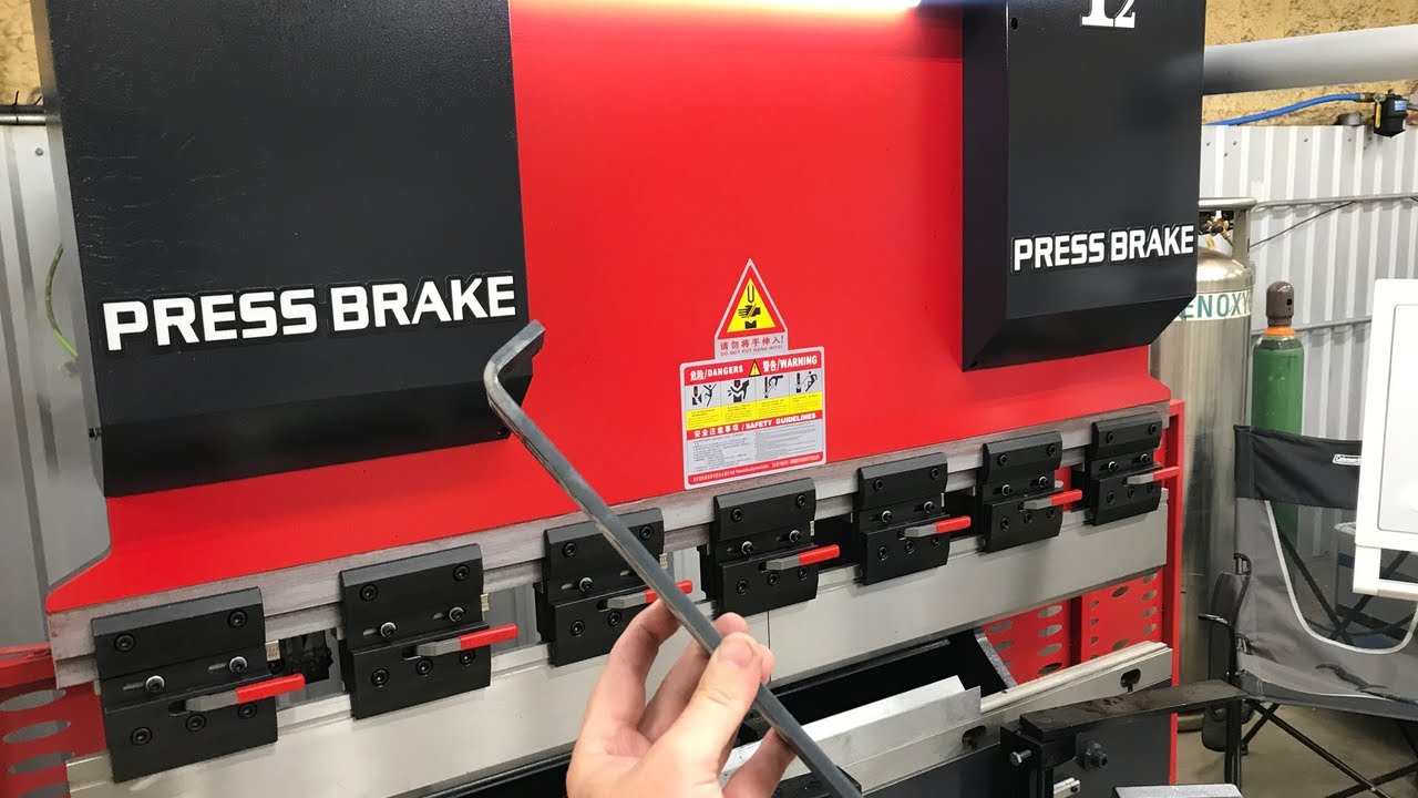 Used CNC Press Brake For Sale Setup and First Bends on CNC Hydraulic Press Brake -