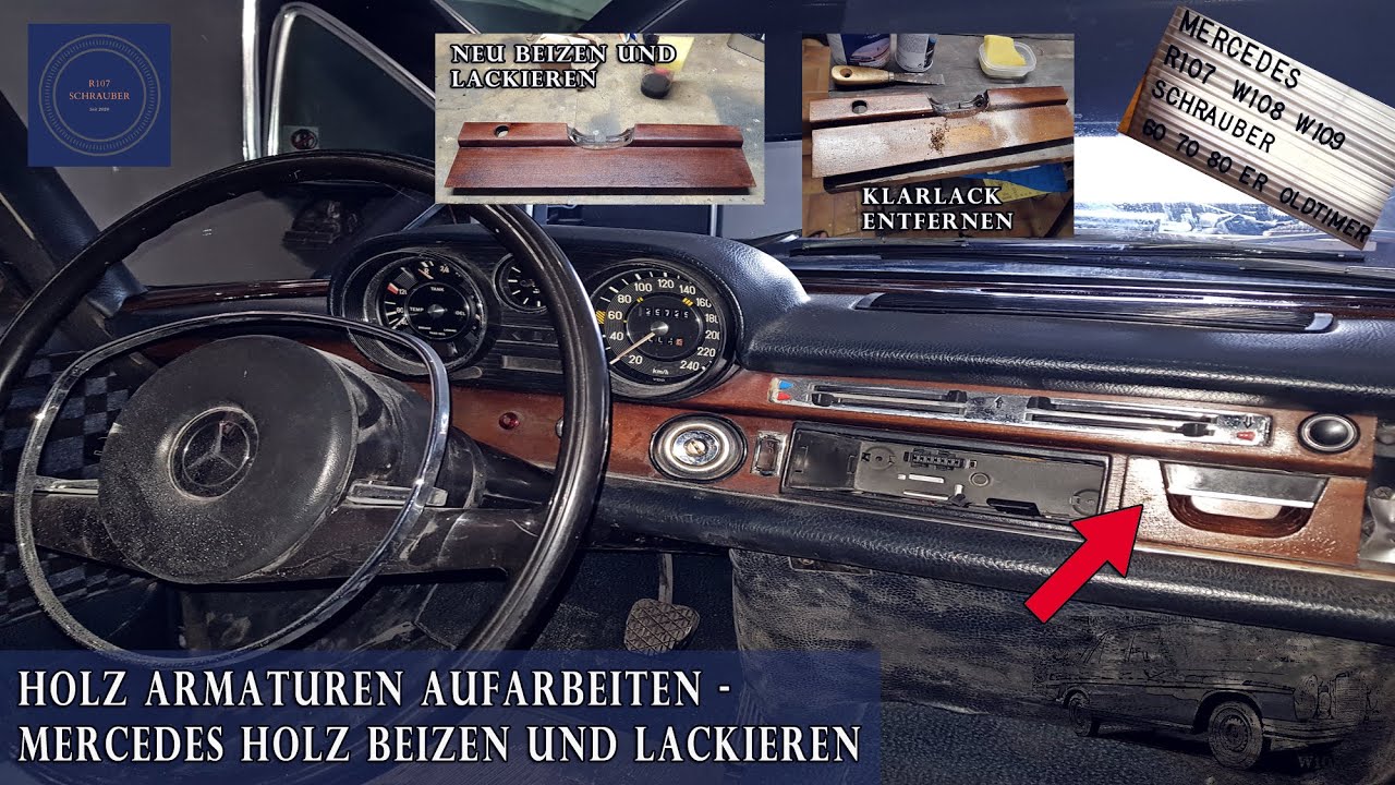Holzblenden - Holz Interior beim Mercedes W108 S-Klasse aufwerten - Holz restaurieren