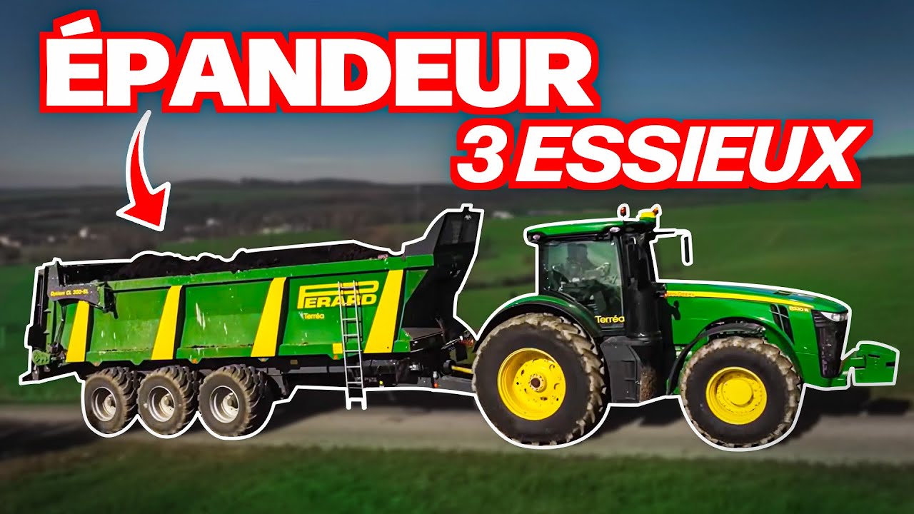 😱 ÉPANDEUR 3 ESSIEUX - couleurs JOHN DEERE sur cette PLATEFORME de COMPOST ! 🎥