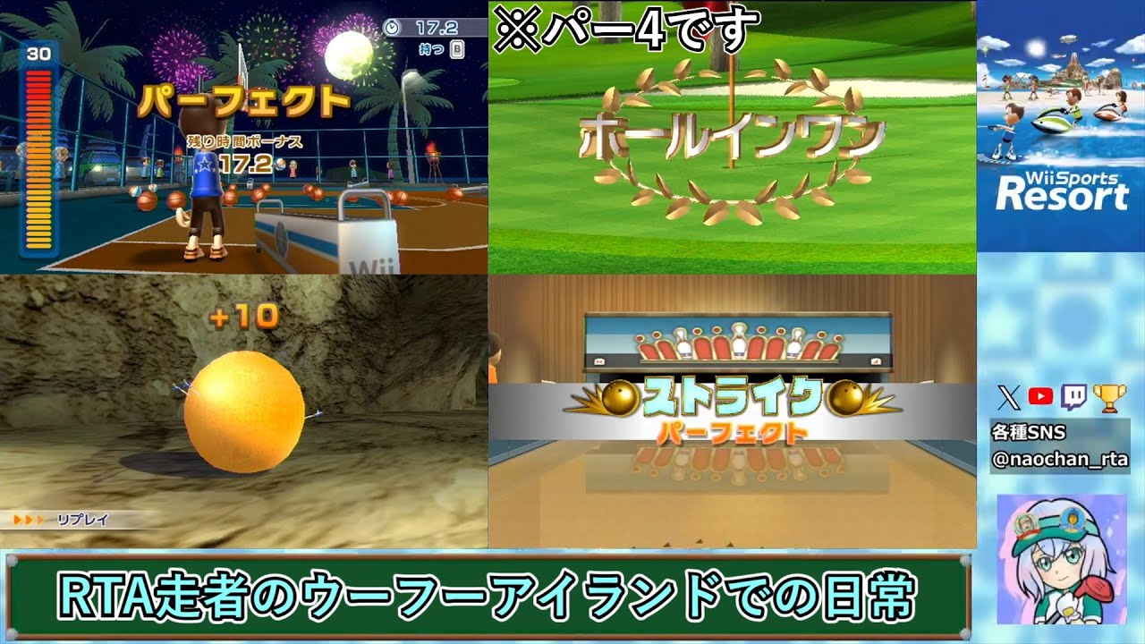【Wii Sports Resort】RTA勢の練習風景をまとめてみた