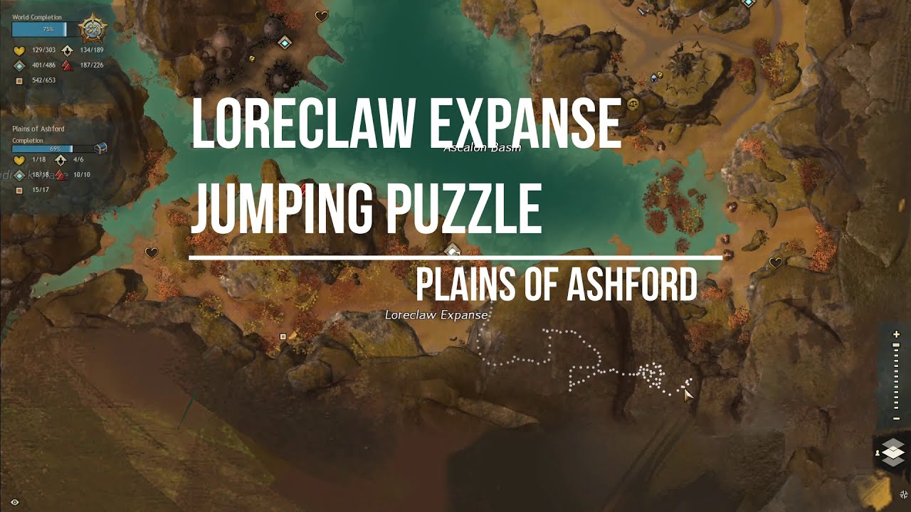 GW2 Loreclaw Expanse Jumping Puzzle - Plains of Ashford