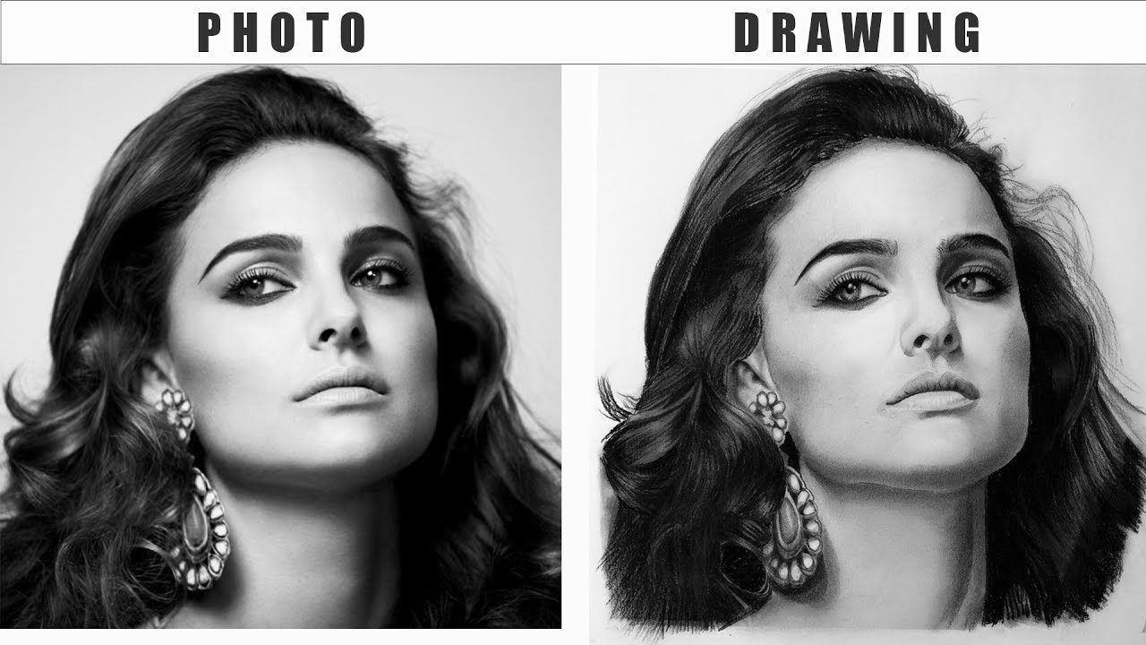 Drawing a Realistic Portrait with Graphite & Charcoal Pencils