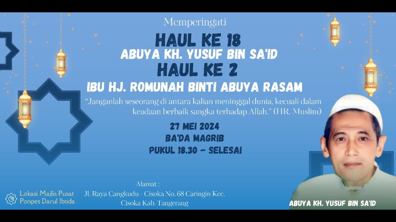 🔴 LIVE HAUL ABUYA KH. YUSUF BIN SA'ID & HJ. ROMUNAH BINTI ABUYA RASAM KE 18 DAN KE 2