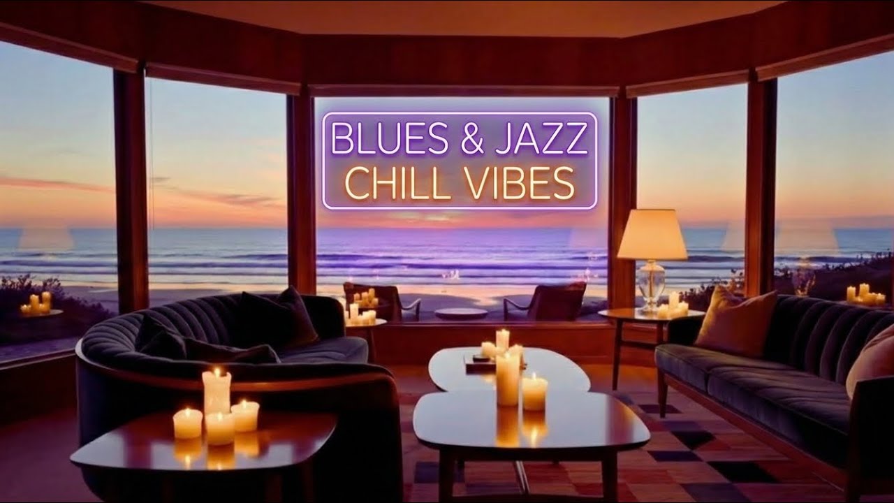 Jazz & Blues 🌅 Chill Vibes for Study & Focus Sunset on the Coast Instrumental