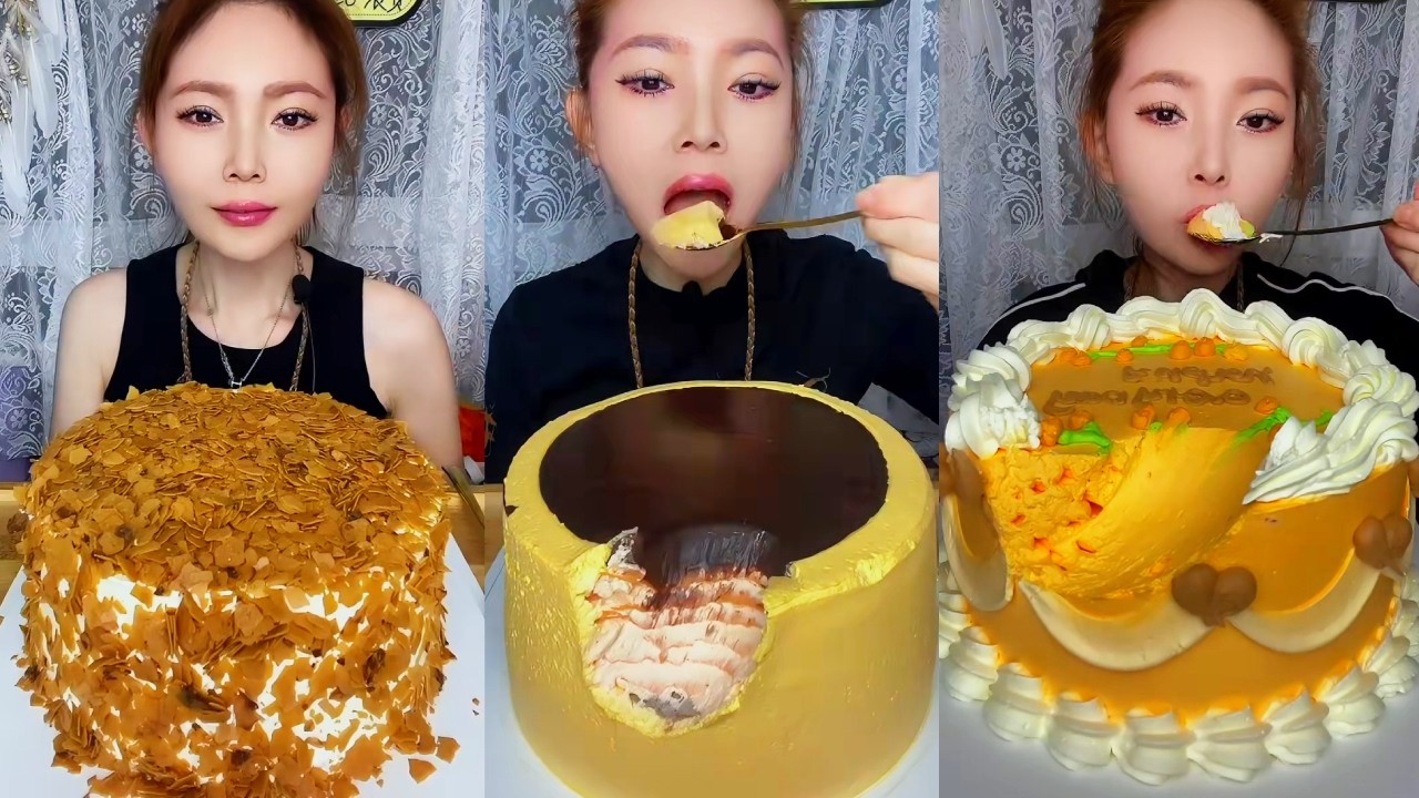 Colorful Cake Mukbang ASMR | 알록달록 케이크 먹방 | No Talking Dessert ASMR | Xoieteang ASMR