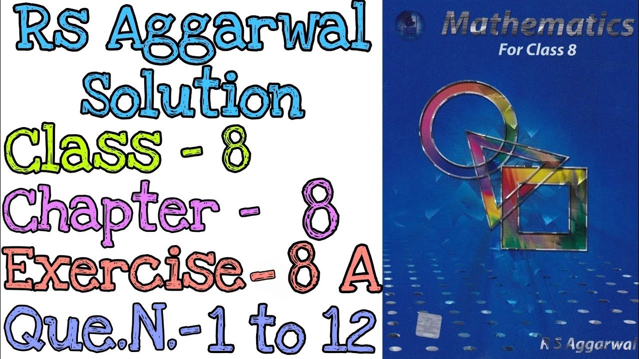 Linear Equation | Class 8 Exercise 8A Question 1 to 12 | Rs Aggarwal | Md Sir