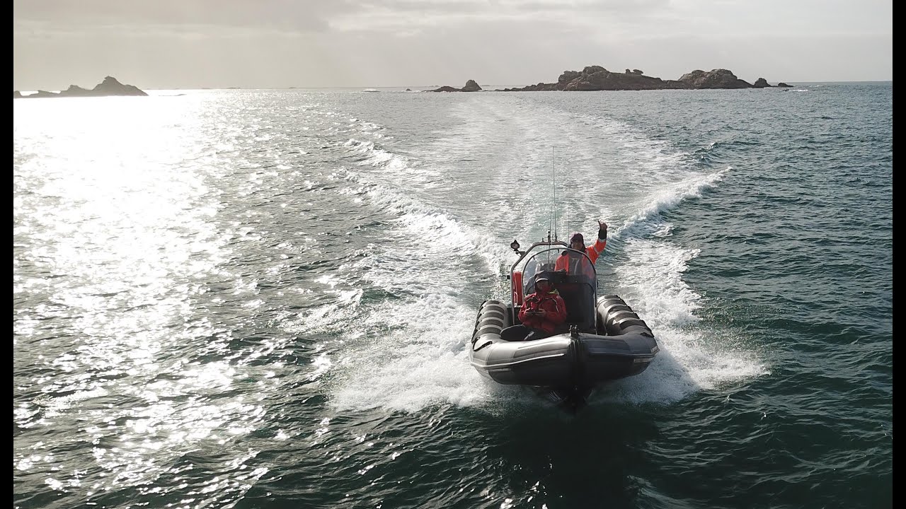 nav Finistere en RIBCRAFT 640, janvier 2021. Les Glenans en hiver