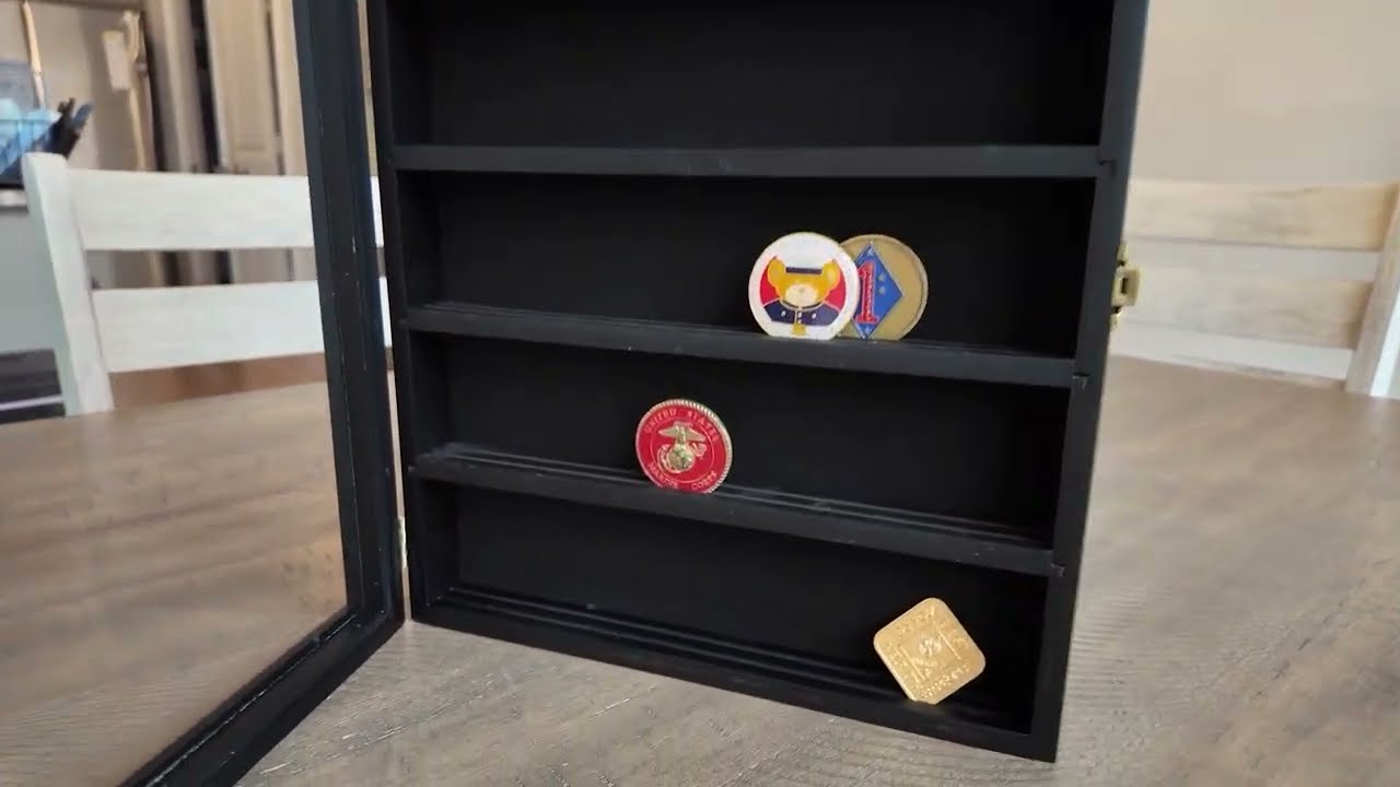 Challenge Coin Display Case -  A great gift for Military Coin Collectors