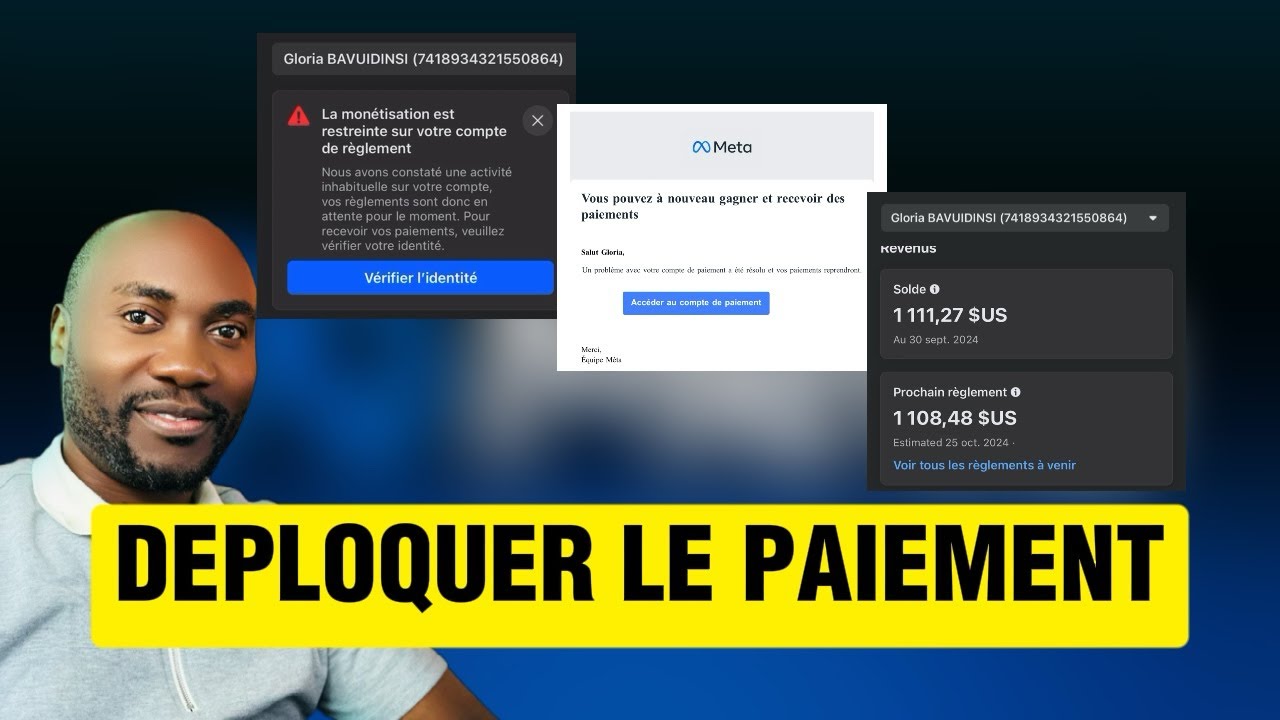 RESOUDRE LA RESTRICTION DE LA MONÉTISATION  | COMPTE DE RÈGLEMENT SUSPENDU