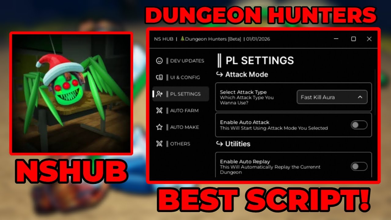 DUNGEON HUNTERS SCRIPT | FAST AUTO FARM DUNGEONS, FAST KILL AURA, AUTO ABYSS & MORE! | *FREE*