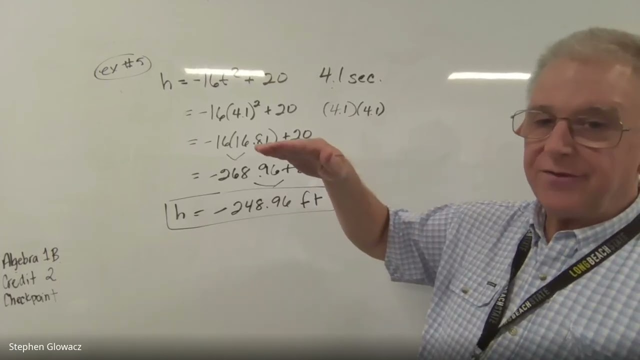 Algebra 1B, Credit 2, Credit Checkpoint