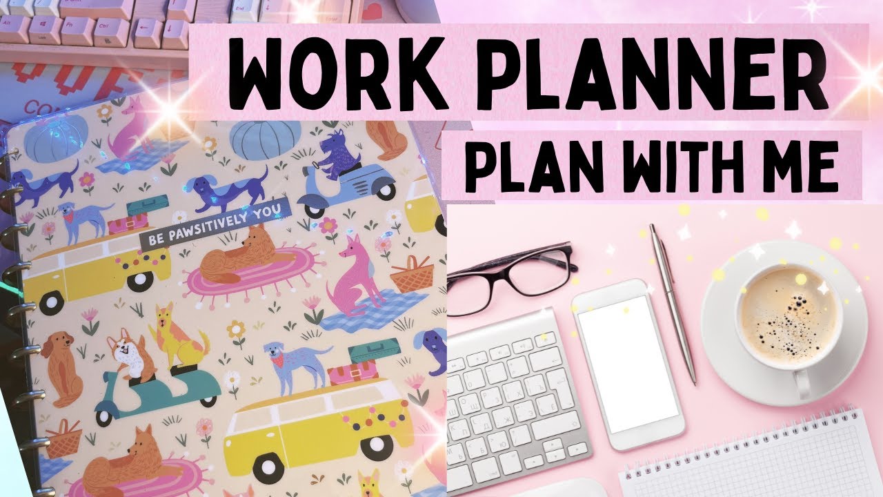 ✨30 JOB APPS & COUNTING ✨WORK PLANNER | PLAN WITH ME | HAPPY PLANNER LINED VERTICAL PLAYFUL PUPS ✨
