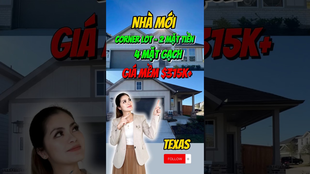 Nh&agrave; Mới $315,000 CORNER LOT- 2 MẶT TIỀN-4 MẶT GẠCH tại Cypress TX | Nh&agrave; Đẹp Hoa Kỳ
