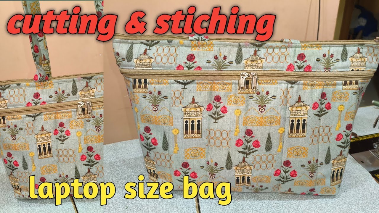 Laptop bag cutting & stiching |tote bag cutting & stiching |
