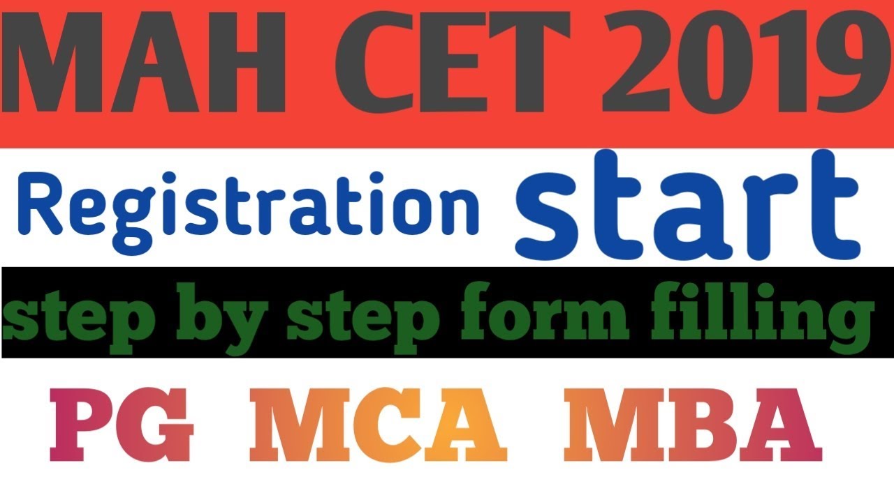,MAH CET 2019 REGISTATION  FOR MCA MBA PG COURSE AND OTHER COURSE