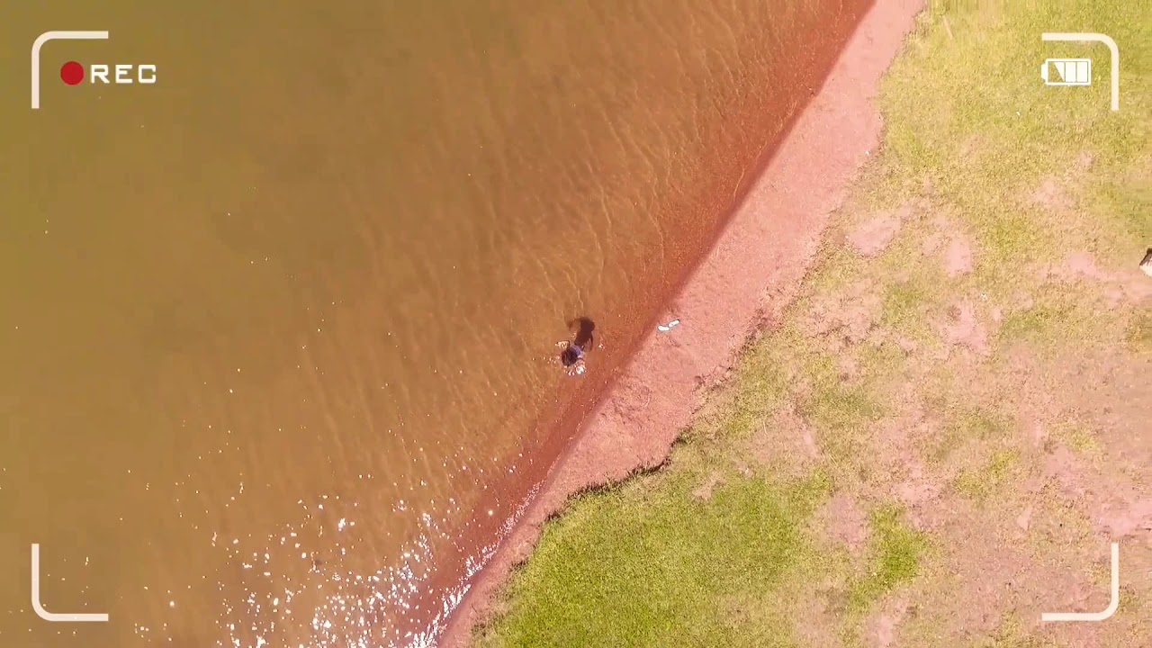 Drone sobre a Prainha do Lago Norte