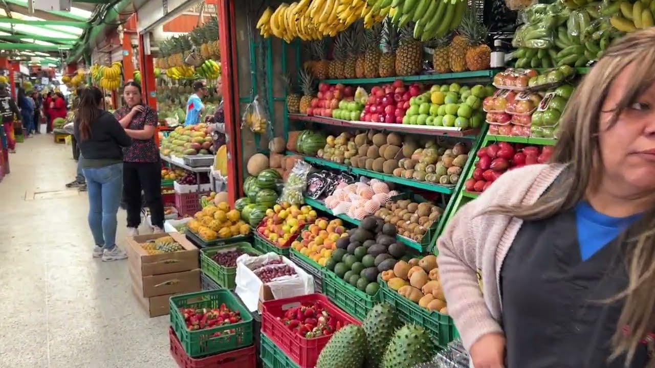 Plaza de Mercado Paloquemao produce market in Bogotá, Colombia Novemeber 2025