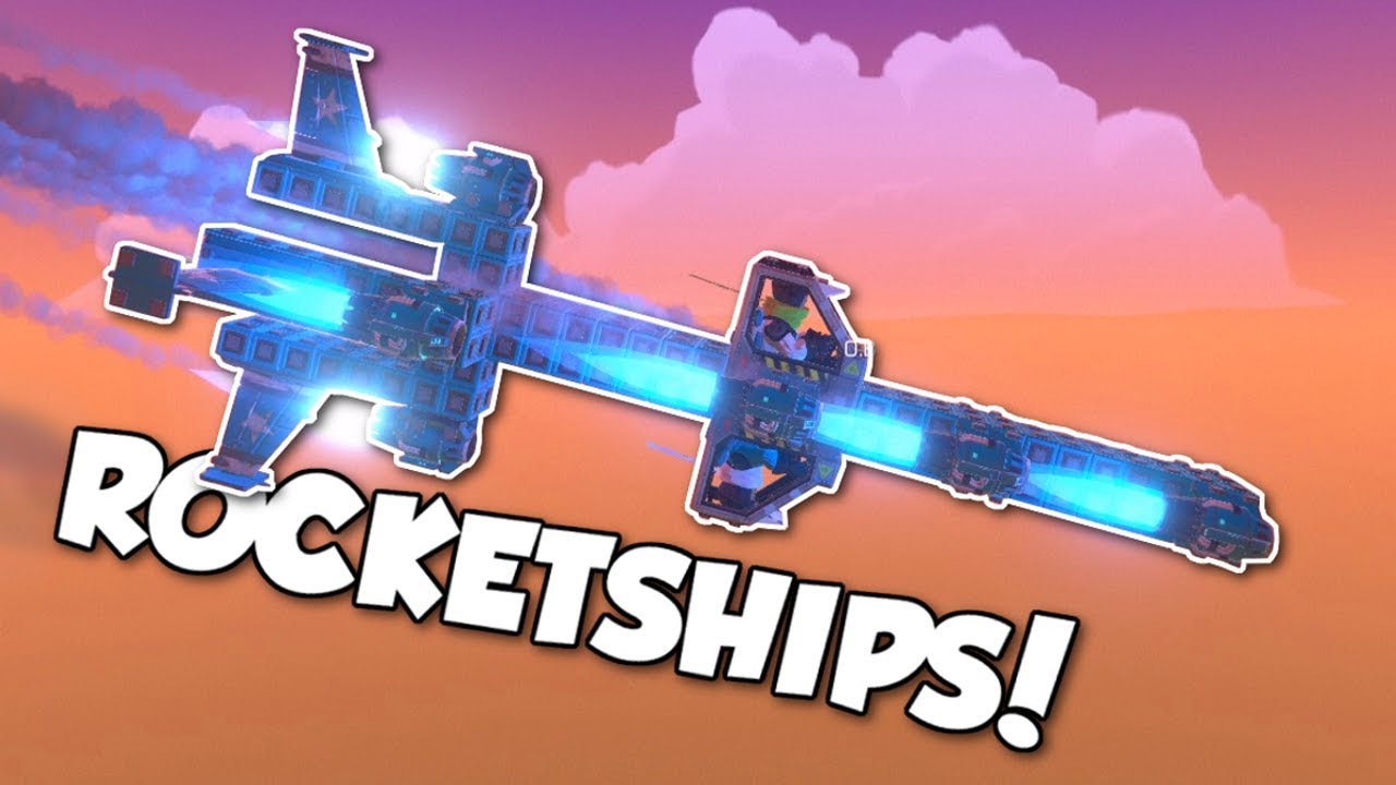BUILDING A ROCKET TO SPACE?! - Trailmakers Multiplayer Gameplay - Race, Derby & Rockets!