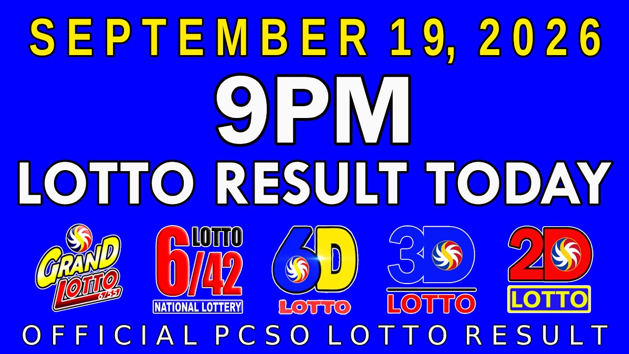 9pm Lotto Result Today September 19 2026 PCSO