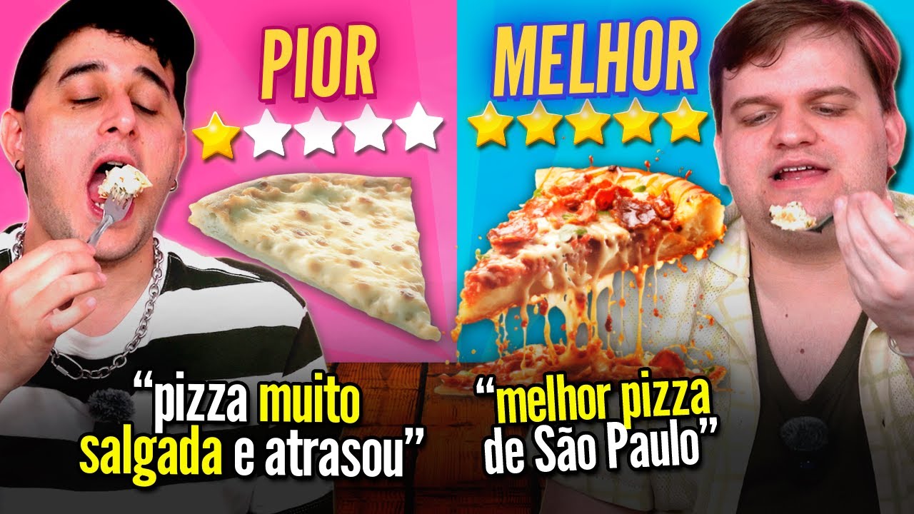 PROVANDO PIZZAS do MELHOR vs PIOR avaliado do App