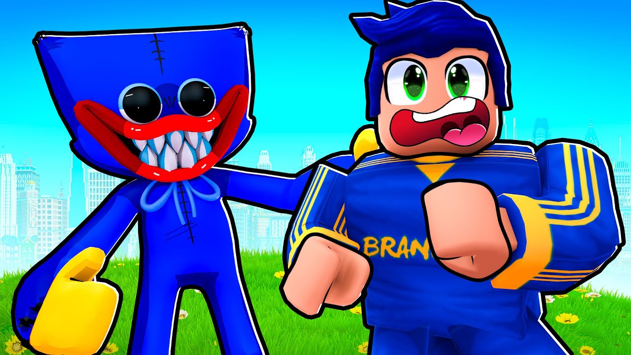 VIREI O HUGGY WUGGY DO POPPY PLAYTIME NO ROBLOX - Brancoala Games