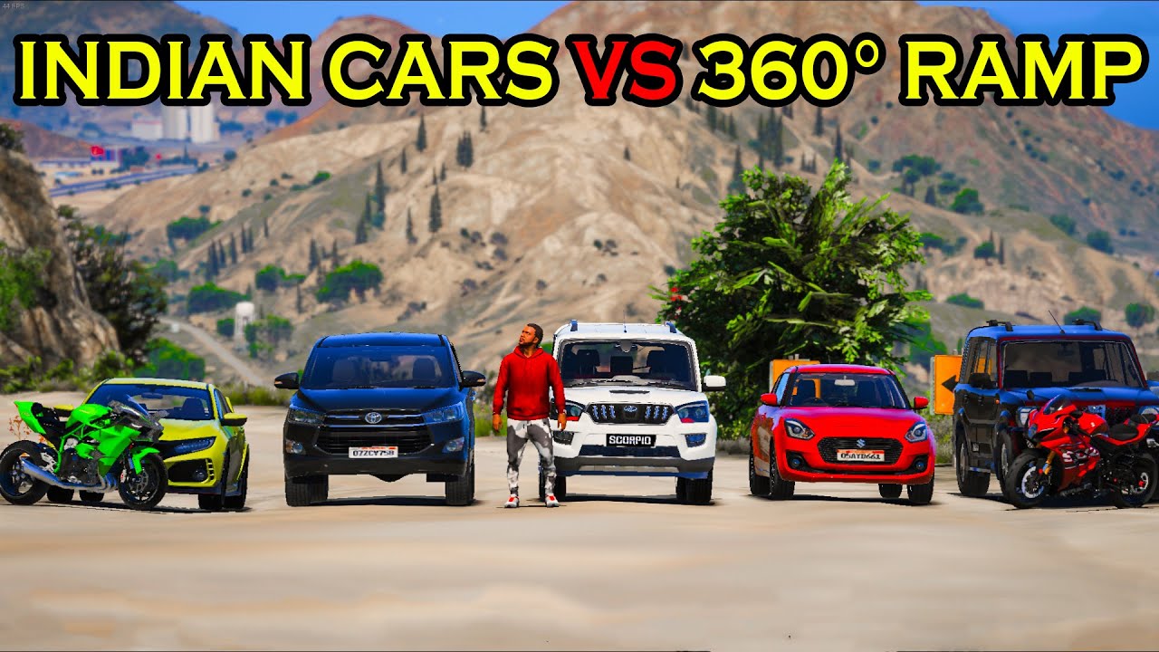 INDIAN CARS കൊണ്ട് 360 DEGREE RAMP ചാട്ടം🔥🔥🔥 | 360 DEGREE RAMP VS INDIAN CARS | GTA 5 | AR7 YT