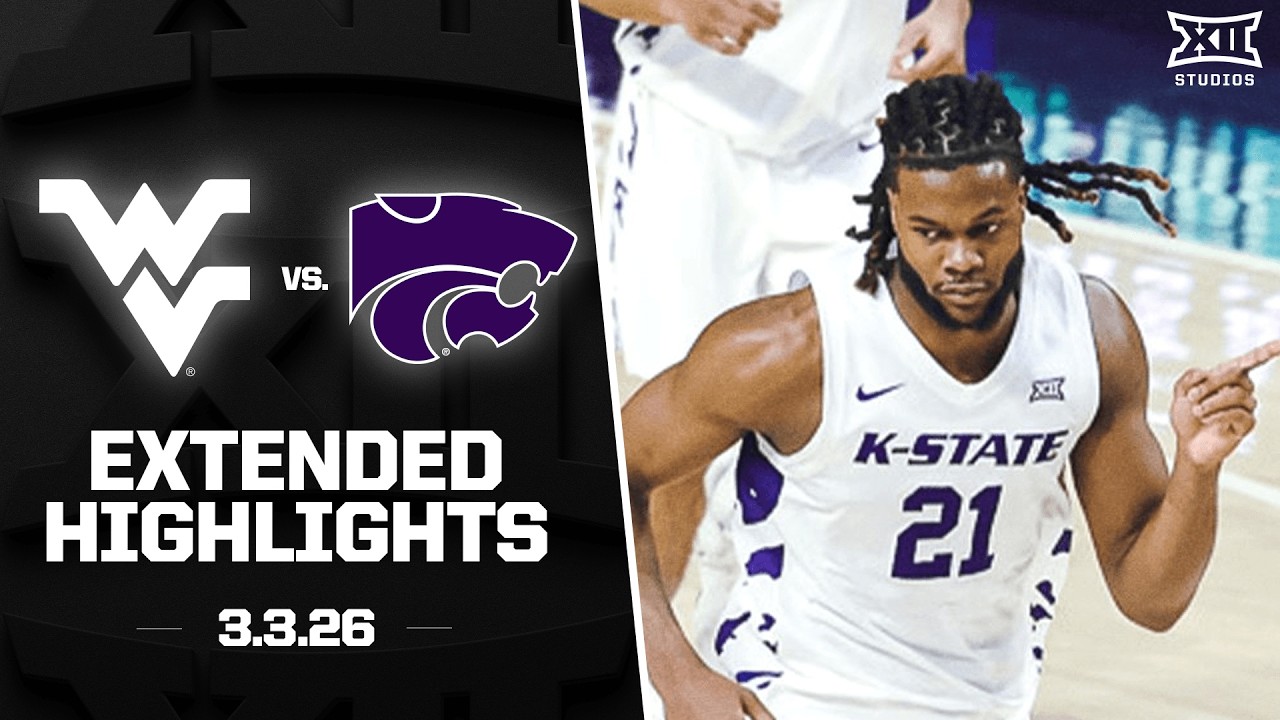 West Virginia vs. Kansas State Extended Highlights | 2025-26 Big 12 Men's Basketball