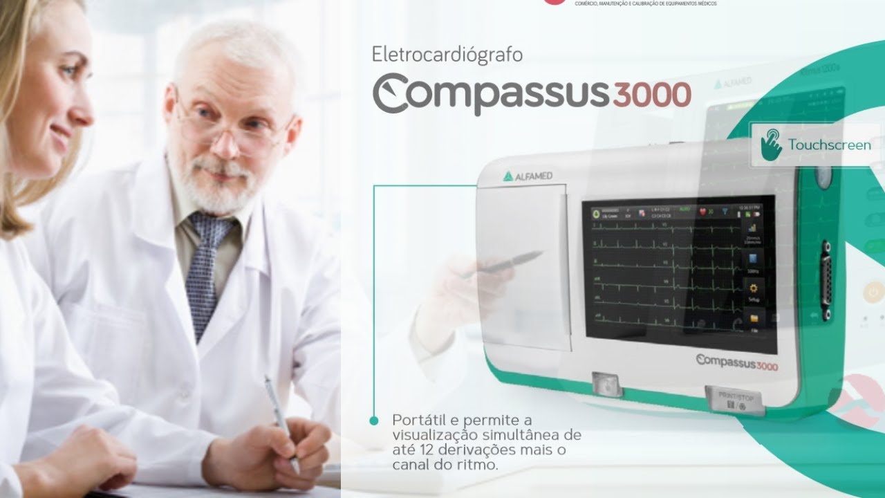 Como funciona o eletrocardiógrafo Compassus 3000 da Alfamed
